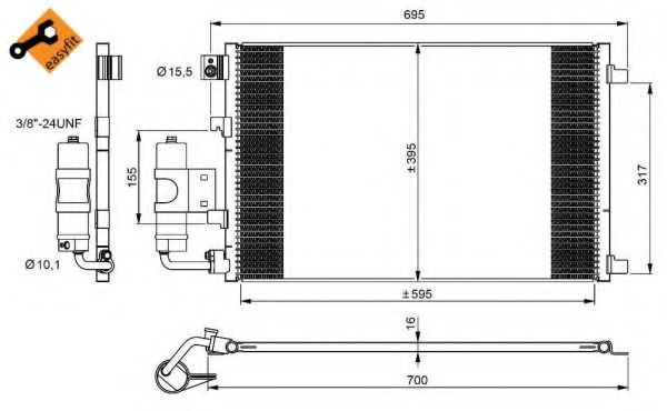 Конденсатор, кондиционер NRF 350042