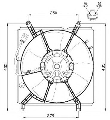 Вентилятор, охлаждение двигателя NRF 47534