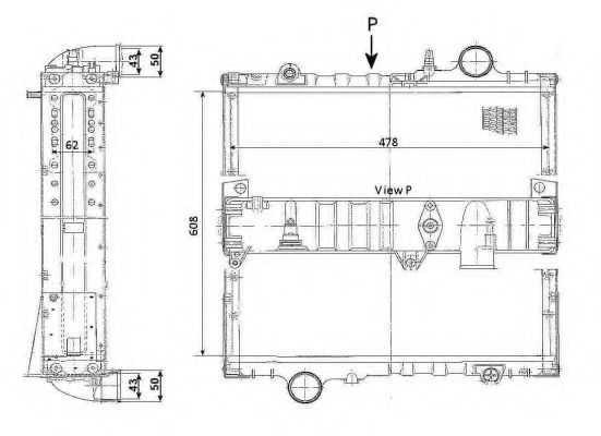 Радиатор, охлаждение двигателя NRF 503340