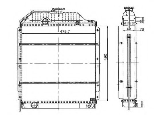 Радиатор, охлаждение двигателя NRF 50499