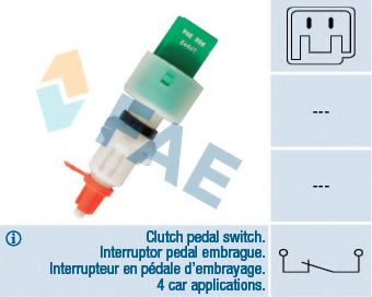 Выключатель, привод сцепления (Tempomat) FAE 24667