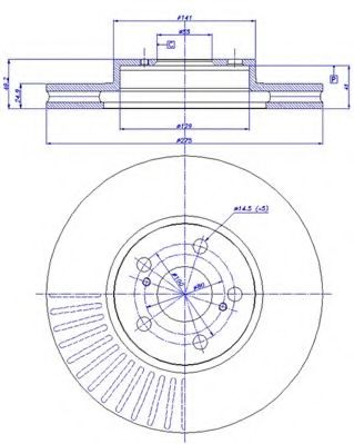Тормозной диск CAR 17187