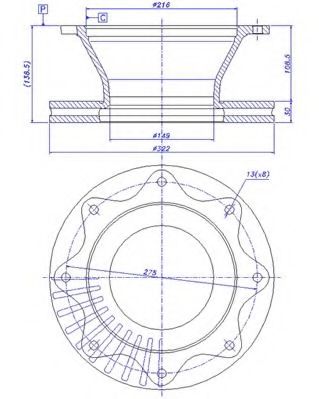 Тормозной диск CAR 150.420
