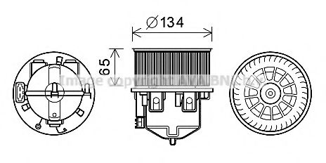 Электродвигатель, вентиляция салона AVA QUALITY COOLING AU8221