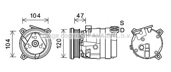 Компрессор, кондиционер AVA QUALITY COOLING CTK054