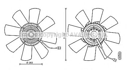 Сцепление, вентилятор радиатора AVA QUALITY COOLING DFC059