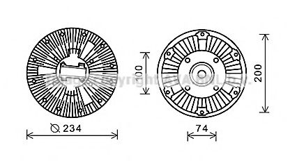 Сцепление, вентилятор радиатора AVA QUALITY COOLING IVC112