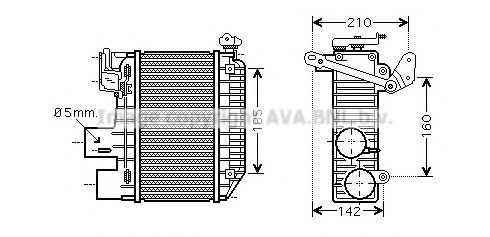 Интеркулер AVA QUALITY COOLING TOA4365