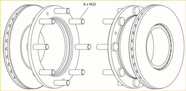 Тормозной диск BERAL BCR308A