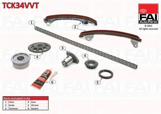 Комплект цели привода распредвала FAI AutoParts TCK34VVT