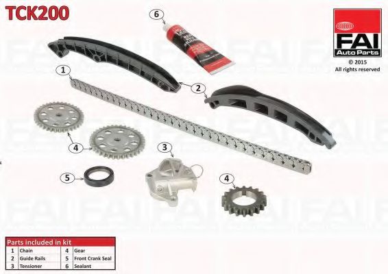 Комплект цели привода распредвала FAI AutoParts TCK200