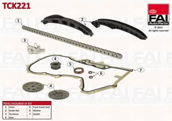 Комплект цели привода распредвала FAI AutoParts TCK221