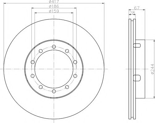 Тормозной диск DON CVD609
