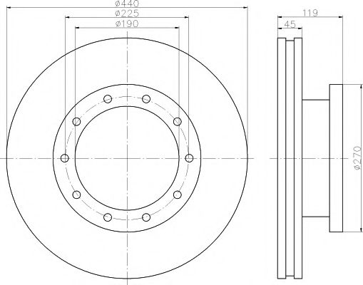 Тормозной диск DON CVD617