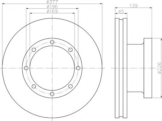 Тормозной диск DON CVD643