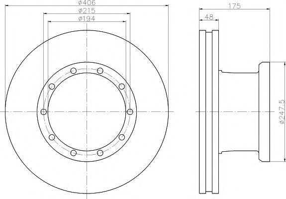 Тормозной диск ROADLINK (RI) 61796