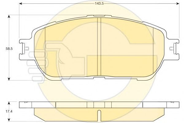 Комплект тормозных колодок, дисковый тормоз GIRLING 6136126