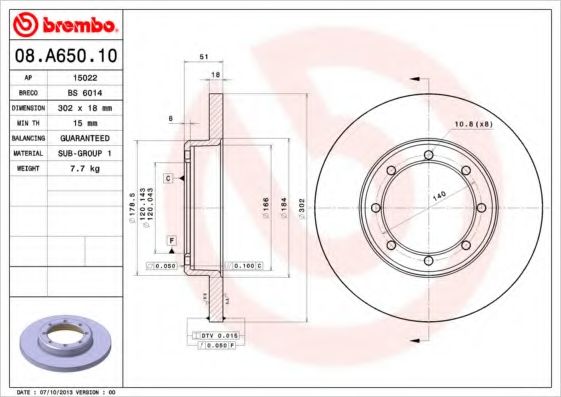 Тормозной диск BRECO BS 6014