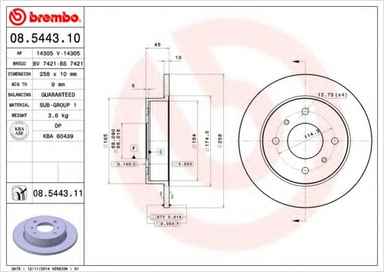 Тормозной диск BRECO BS 7421