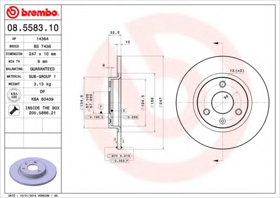 Тормозной диск BRECO BS 7436