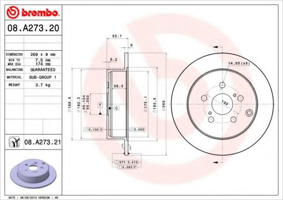 Тормозной диск BRECO BV 6039