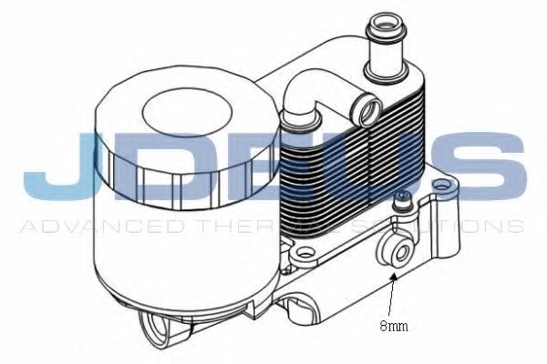 масляный радиатор, двигательное масло JDEUS 412M25