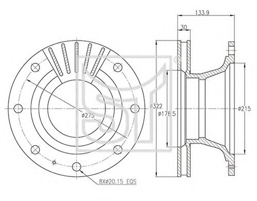 Тормозной диск ST-TEMPLIN 03.110.0815.200