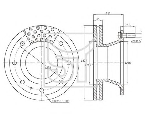 Тормозной диск ST-TEMPLIN 03.110.0823.240