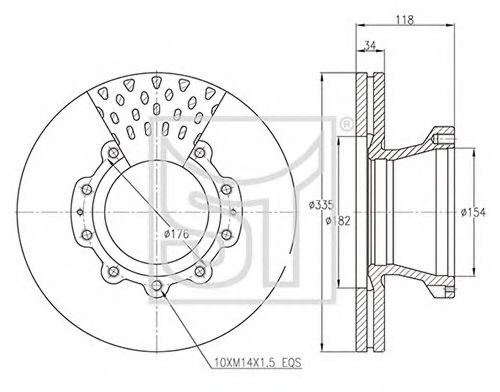 Тормозной диск ST-TEMPLIN 03.110.0922.170