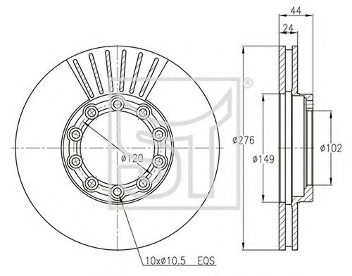Тормозной диск ST-TEMPLIN 03.110.4255.060