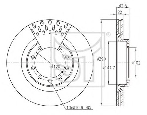 Тормозной диск ST-TEMPLIN 03.110.4255.150