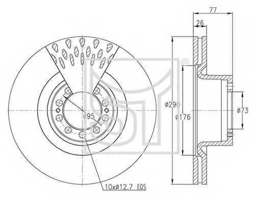 Тормозной диск ST-TEMPLIN 03.110.4255.170