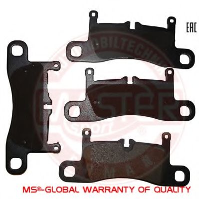 Комплект тормозных колодок, дисковый тормоз MASTER-SPORT 13046018762N-SET-MS