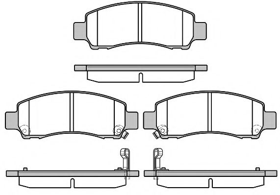 Комплект тормозных колодок, дисковый тормоз WOKING 22019