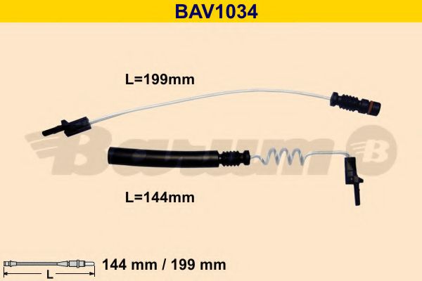 Сигнализатор, износ тормозных колодок BARUM BAV1034