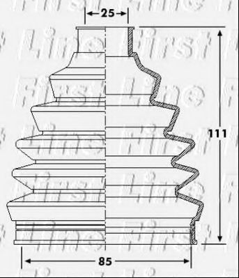 Пыльник, приводной вал FIRST LINE FCB6205