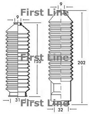 Пыльник, рулевое управление FIRST LINE FSG3131