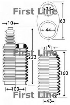 Пыльник, рулевое управление FIRST LINE FSG3218