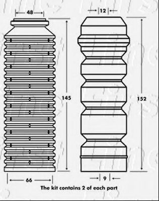 Пылезащитный комплект, амортизатор FIRST LINE FPK7086