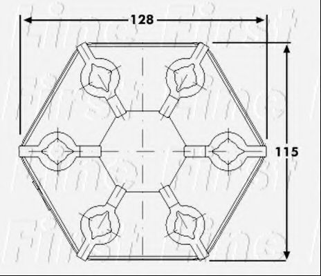 Шарнир, продольный вал FIRST LINE FDC105