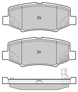 Комплект тормозных колодок, дисковый тормоз FREMAX FBP-1825