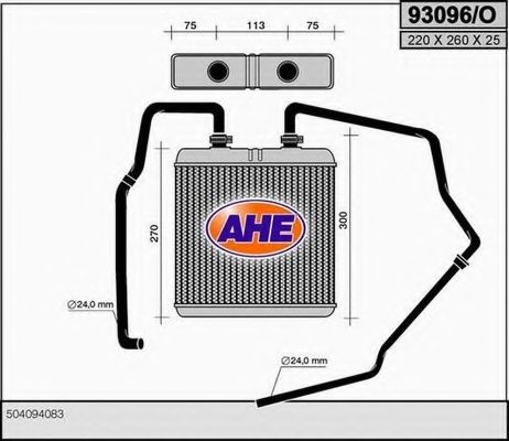 Теплообменник, отопление салона AHE 93096/O