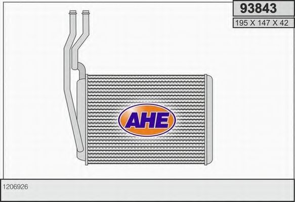 Теплообменник, отопление салона AHE 93843