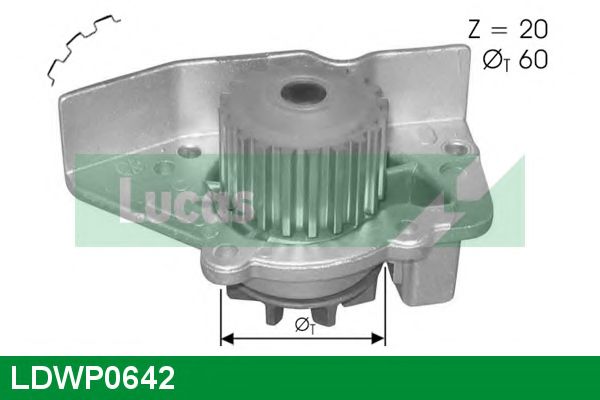 Водяной насос LUCAS ENGINE DRIVE LDWP0642