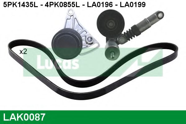 Поликлиновой ременный комплект LUCAS ENGINE DRIVE LAK0087