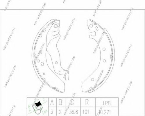 Комплект тормозных колодок NPS H350A15