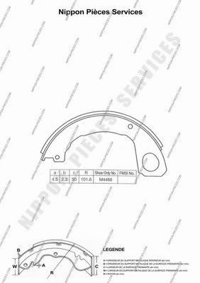 Комплект тормозных колодок NPS M350I25