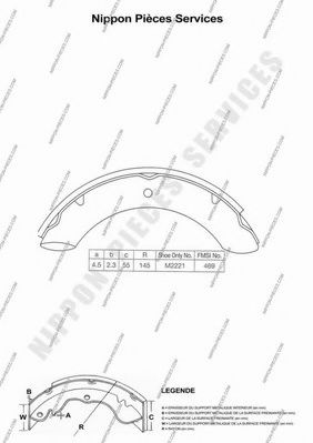 Комплект тормозных колодок NPS T350A10