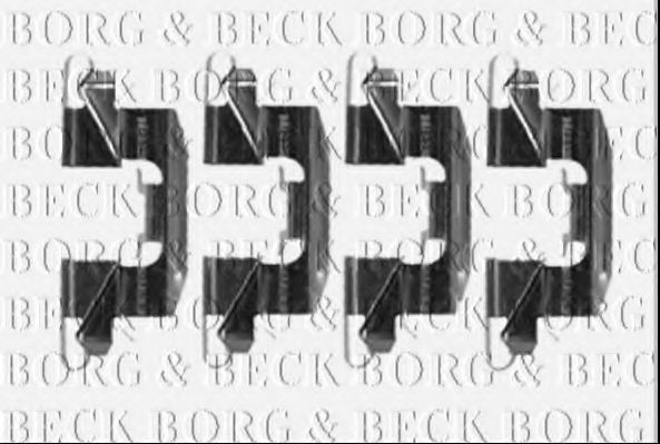 Комплектующие, колодки дискового тормоза BORG & BECK BBK1245