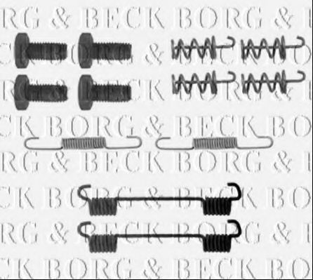 Комплектующие, колодки дискового тормоза BORG & BECK BBK6150